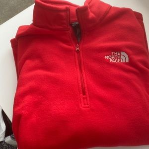 Red quarter zip from the North Face (fleece)